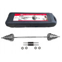 סט משקולות 50 ק"ג במזוודה עם גלגלים